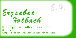 erzsebet holbach business card